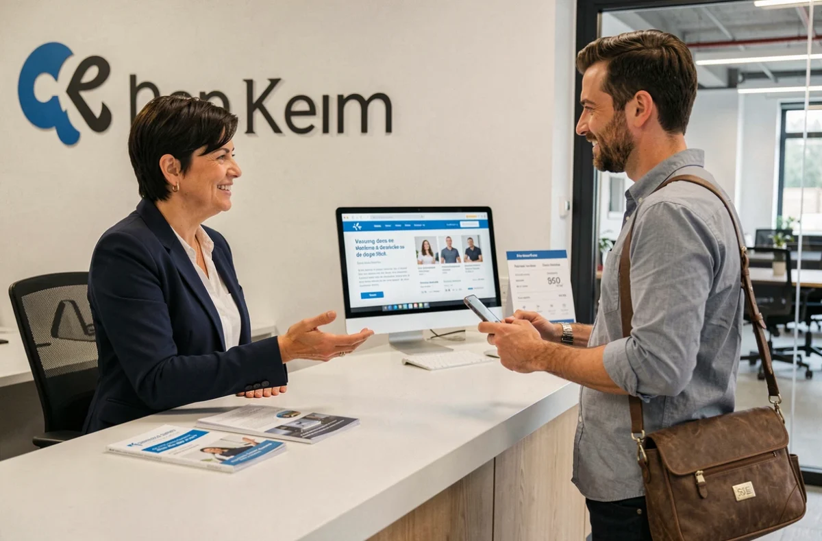Accueil d'un espace de coworking à Reims avec présentation des tarifs et options d'abonnement à un nouveau membre