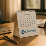 Photo d'un bureau professionnel avec un calendrier d'entreprise en vedette