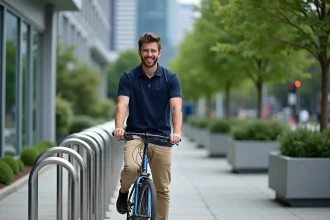 parking à vélos sécurisé avec rangements adaptés pour employés